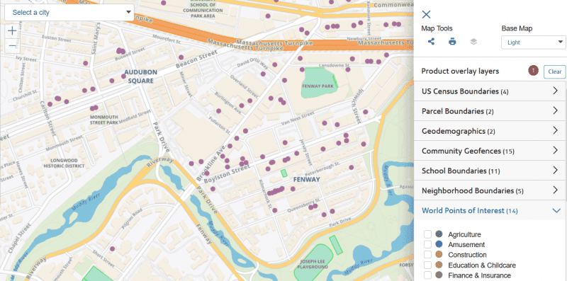 Precisely Data Experience:Points of Interest