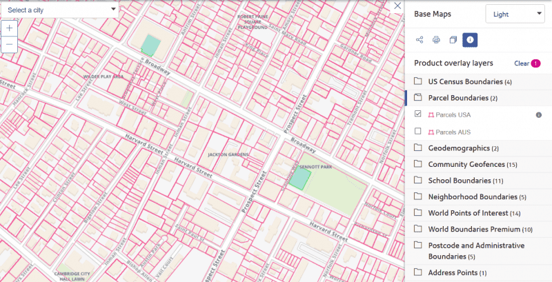 Precisely Data Experience : Property Boundaries