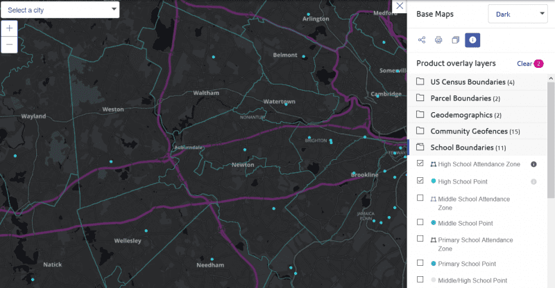 Precisely Data Experience: School Boundaries