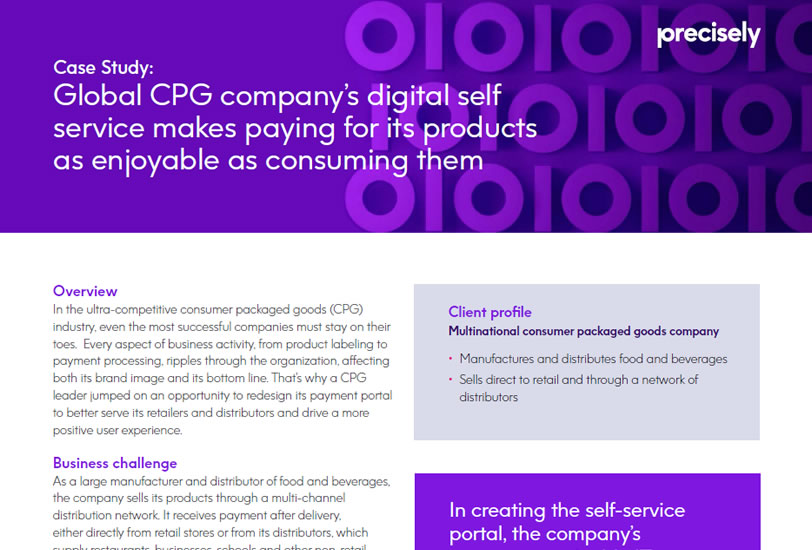 Global CPG company’s digital self service makes paying for its products as enjoyable as consuming them
