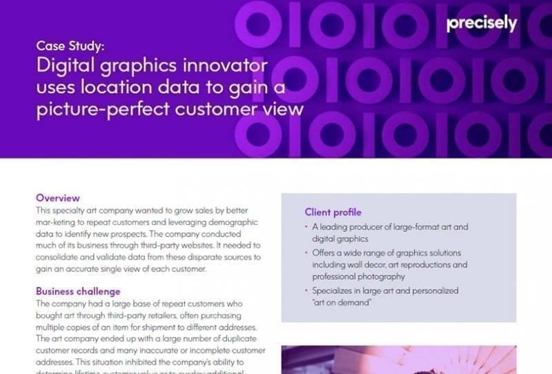 Digital Graphics Innovator Uses Location Data To Gain A Picture-perfect Single Customer View