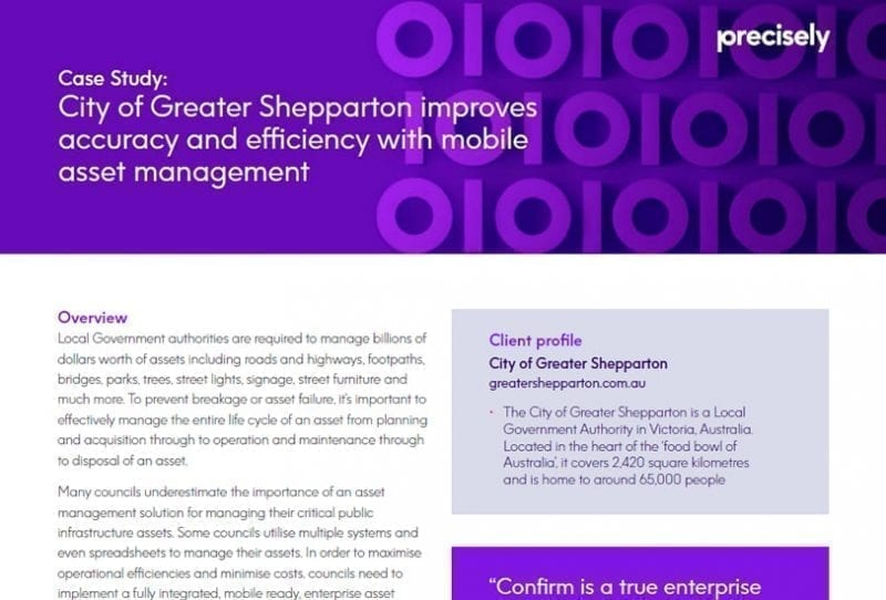 CS_City of Greater Shepparton_200421_p_final City of Greater Shepparton improves accuracy and efficiency with mobile asset management