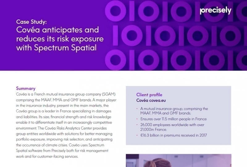 Covéa anticipates and reduces its risk exposure with Spectrum Spatial
