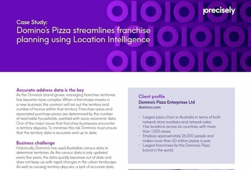 Domino’s Pizza streamlines franchise planning using Location Intelligence