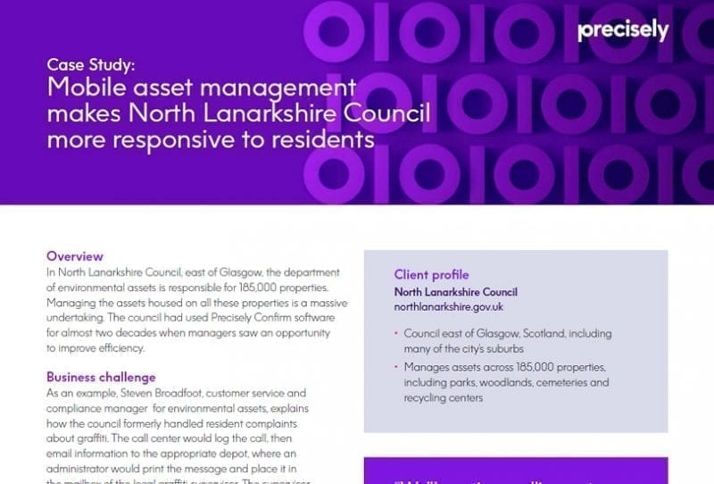 CS_North Lanarkshire Council_200501_p_final Mobile asset management makes North Lanarkshire Council more responsive to residents