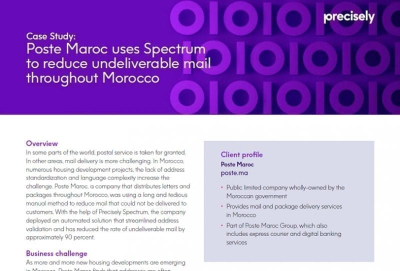 Poste Maroc Uses Spectrum to Reduce Undeliverable Mail throughout Morocco