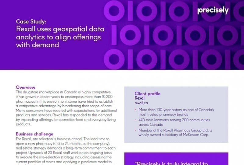 Rexall uses geospatial data analytics to align offerings with demand