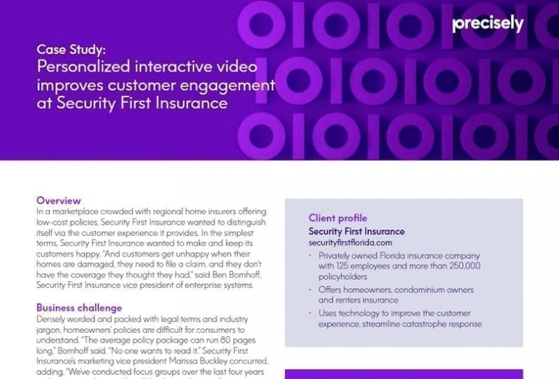 Personalized Interactive Video Improves Customer Experience for Security First Insurance