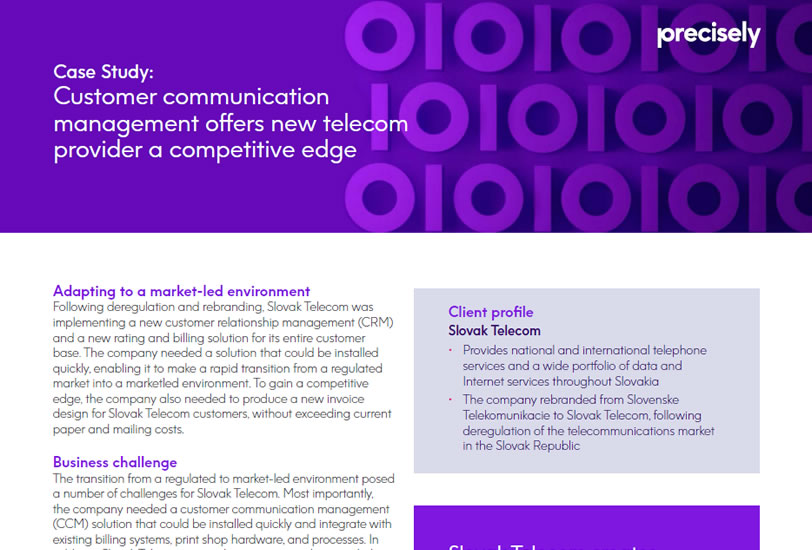 Customer communication management offers new telecom provider a competitive edge