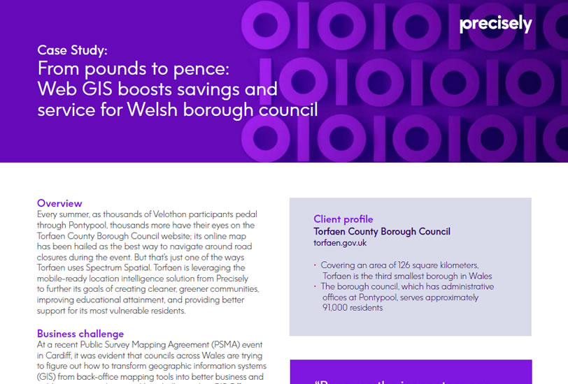 From pounds to pence: Web GIS boosts savings and service for Welsh borough council