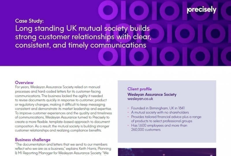 Wesleyan Assurance Society Improves Customer Experiences