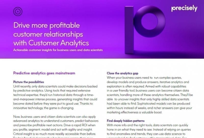 PS_Customer Analytics brochure_200504_p_final Precisely Customer Analytics Brochure