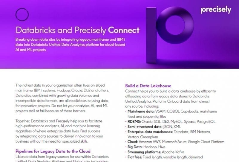 Databricks and Precisely Connect