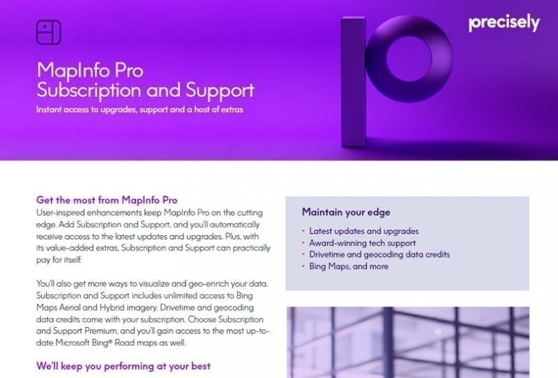 PS_Mapinfo Pro Sub and Sup_200512_E_final MapInfo Pro Subscription and Support