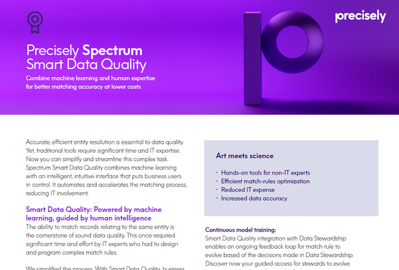 Precisely Spectrum Smart Data Quality