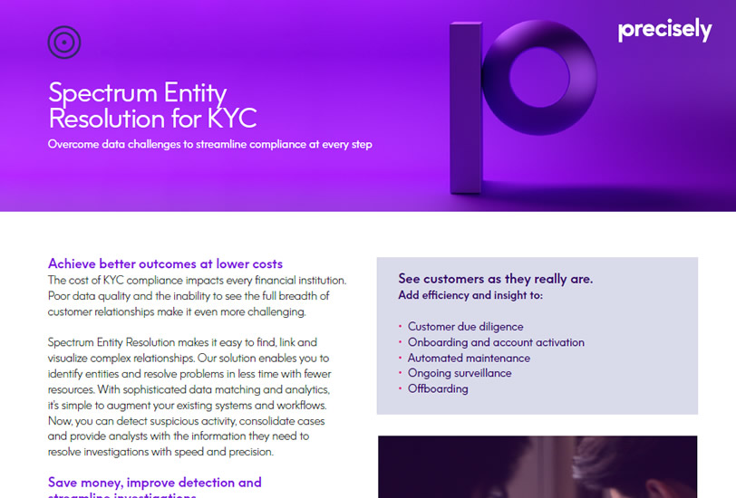 Spectrum Entity Resolution for KYC