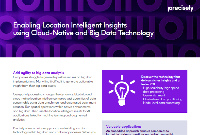 Location Intelligence for Big Data