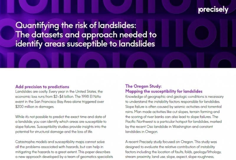 identify areas susceptible to landslides