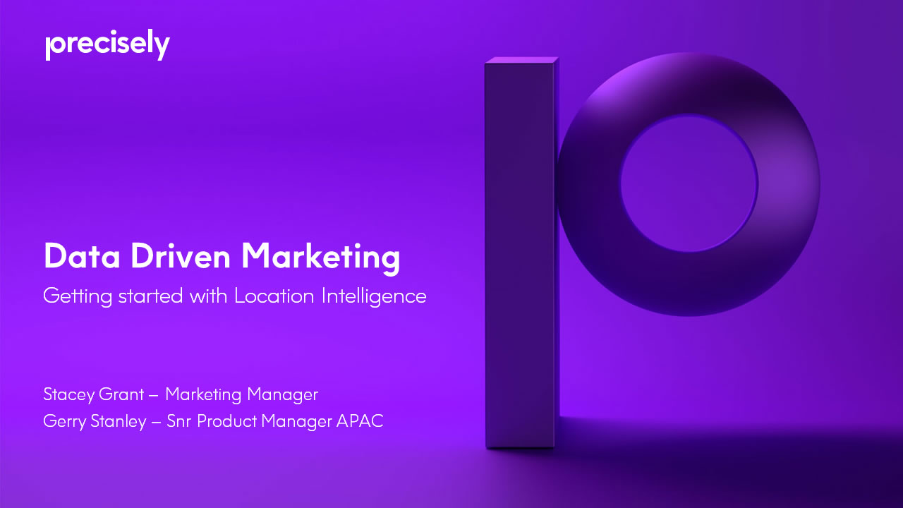 Data Driven Marketing - getting started with location intelligence