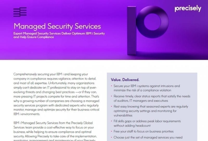 PS_Managed Security Services for IBM i_200626_E_final Managed Security Services for IBM i