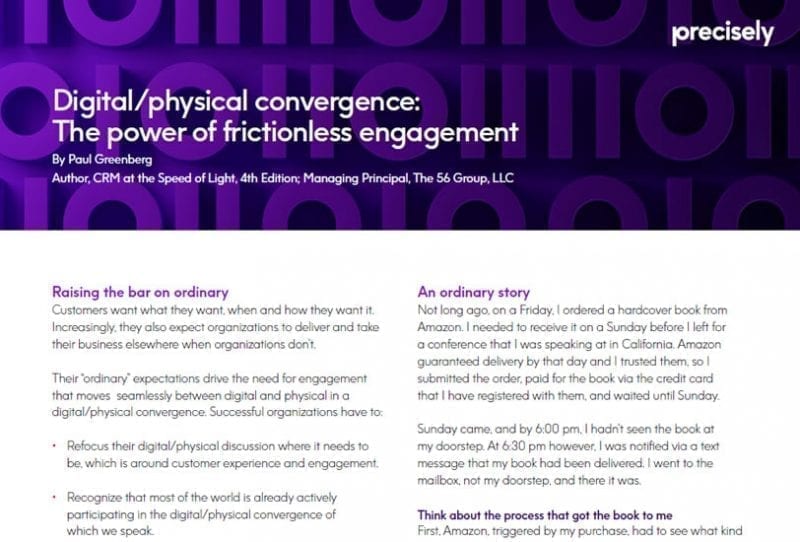 Digital/Physical Convergence: The Power of Frictionless Engagement