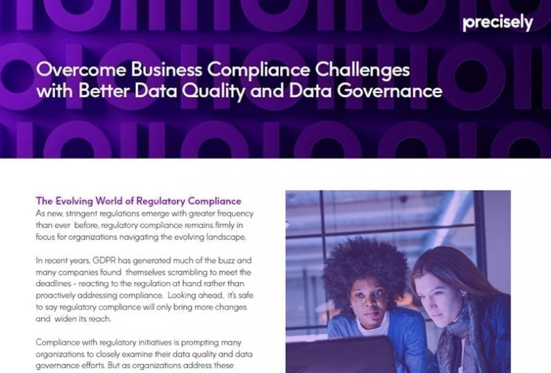 Overcome business compliance challenges with better data quality and data governance