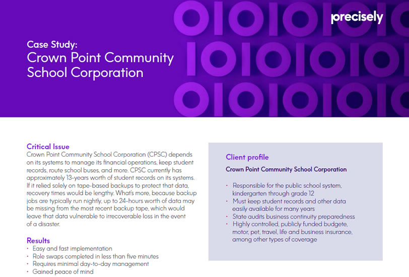 Crown Point Community School Corporation Case Study