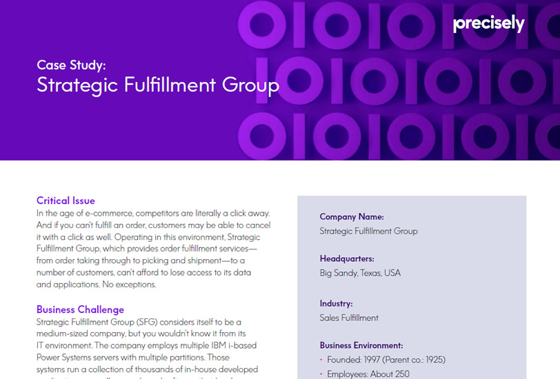 Strategic Fulfillment Group - Assure MIMX HA Customer Story