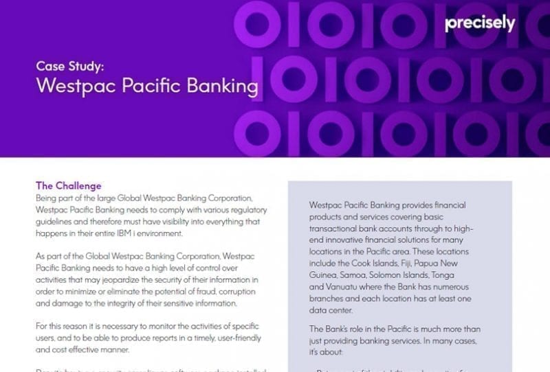 Westpac Pacific Banking - Assure Monitoring and Reporting Case Study