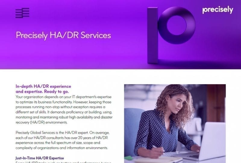Precisely HA DR Services Precisely HA DR Services