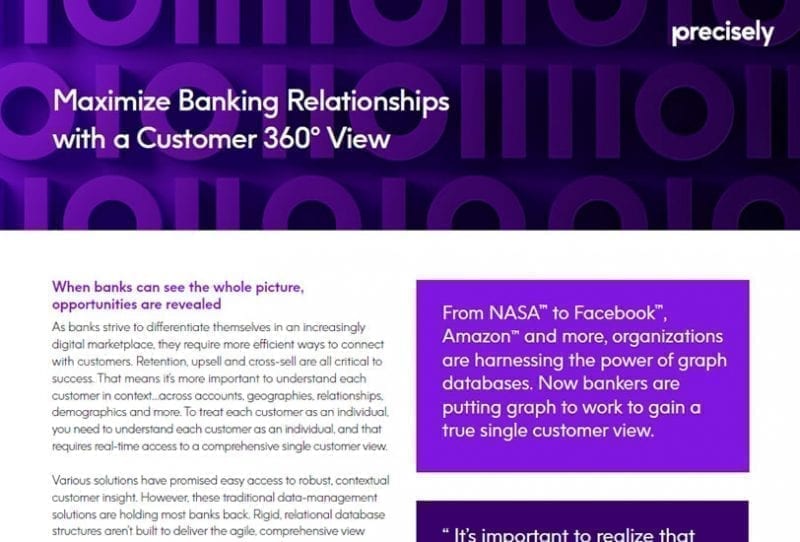 Maximize Banking Relationship with a Customer 360 View