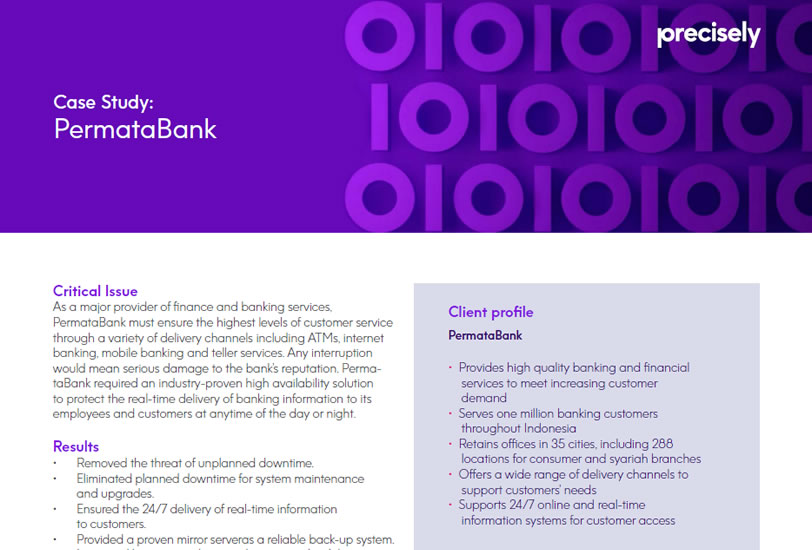 PermataBank uses Assure MIMIX HA from Precisely