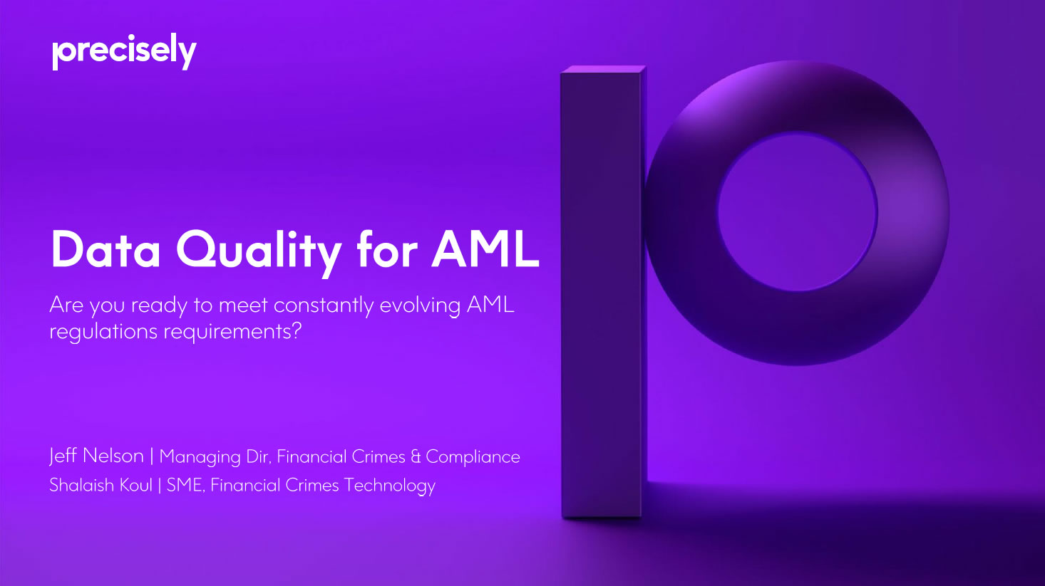 Data Quality for AML Webcast