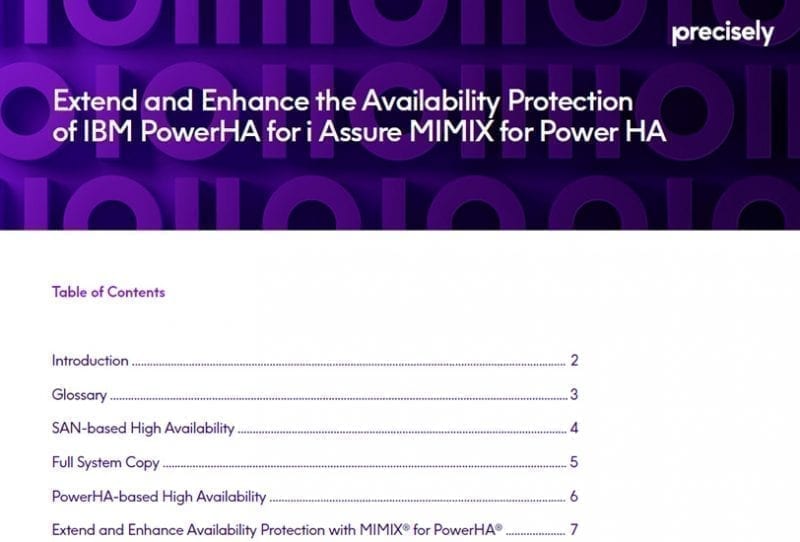 Extend and Enhance the Availability Protection of IBM PowerHA for IBM i