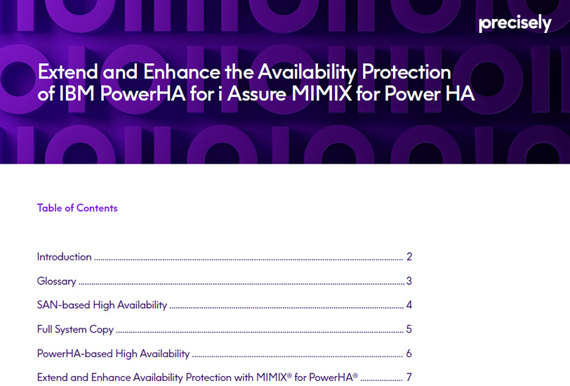 Extend and Enhance the Availability Protection of IBM PowerHA for IBM i