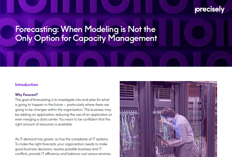 Forecasting: When Modeling is Not the Only Option for Capacity Management