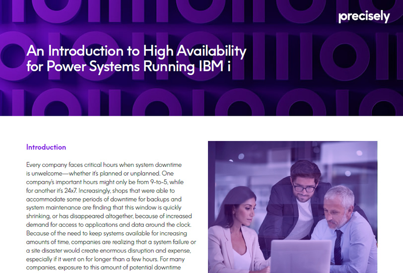 Introduction to High Availability for IBM Power Systems