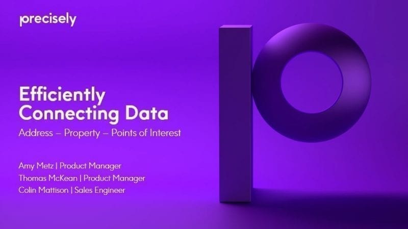 Efficiently Connecting Address, Property, and POI Data Efficiently Connecting Address, Property, and POI Data