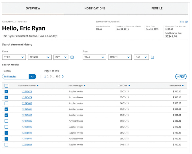 EngageOne Digital Self Service – Smart View