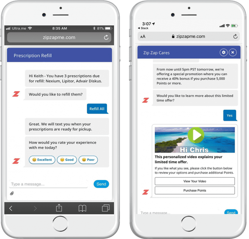 Communicate Chatbots - Health and Retail