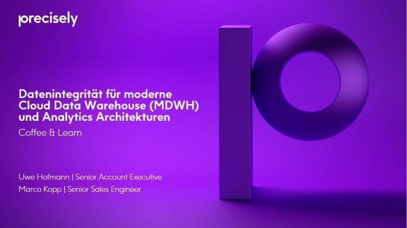 Datenintegrität für moderne Cloud Data Warehouse (MDWH) und Analytics Architekturen Datenintegrität für moderne Cloud Data Warehouse (MDWH) und Analytics Architekturen