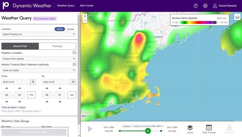 Visualize Data on a Map with Precisely’s Dynamic Weather Tool