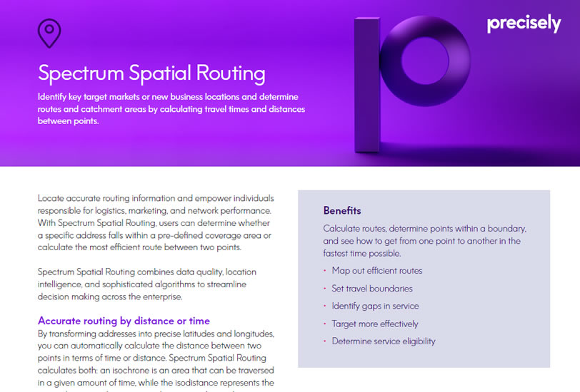 Spectrum Spatial Routing Solution Sheet