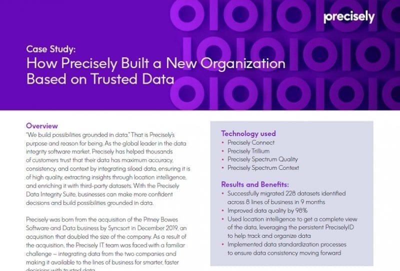 How Precisely Built a New Organization Based on Trusted Data