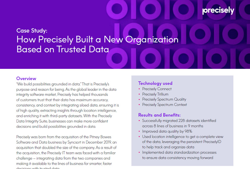 How Precisely Built a New Organization Based on Trusted Data