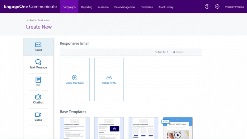 EngageOne Communicate - Channel Options