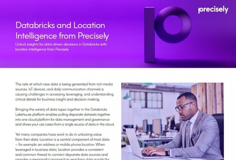 Unlock insights for data-driven decisions in Databricks with location intelligence from Precisely