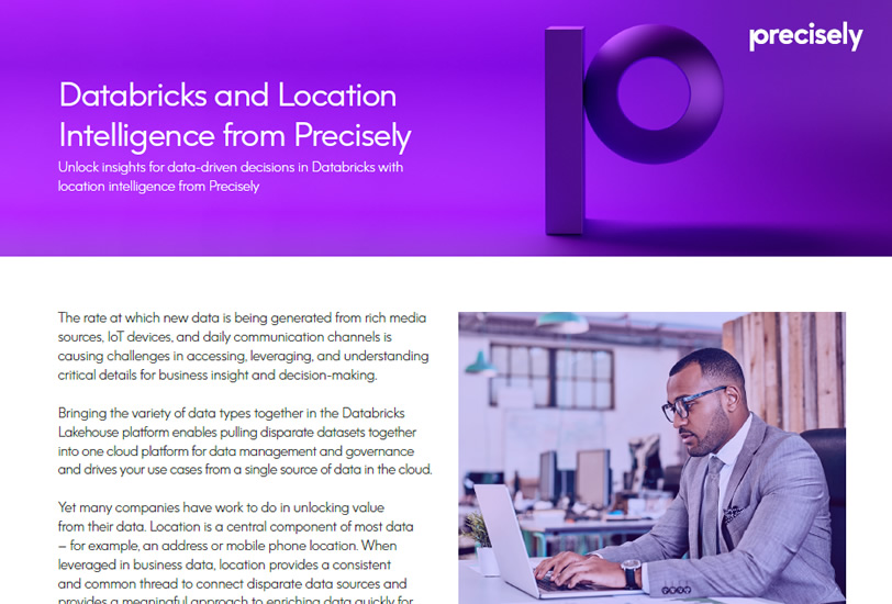 Unlock insights for data-driven decisions in Databricks with location intelligence from Precisely