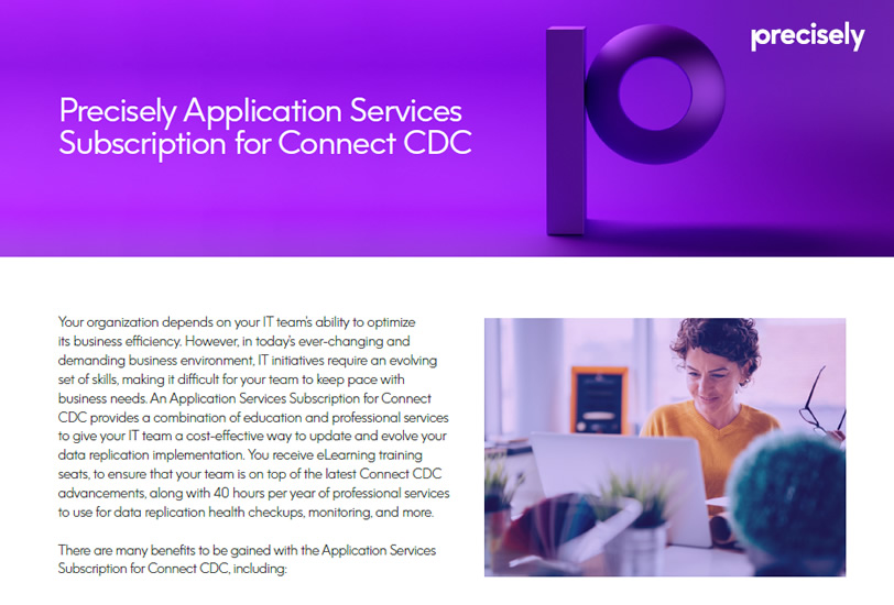 Precisely Application Services Subscription for Connect CDC
