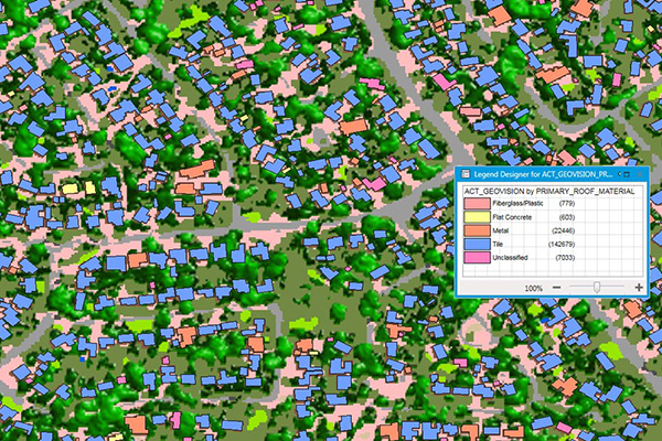 Precisely's GeoVision dataset provides accurate building details across Australia: Building heights, roofing info, land cover, pools & more